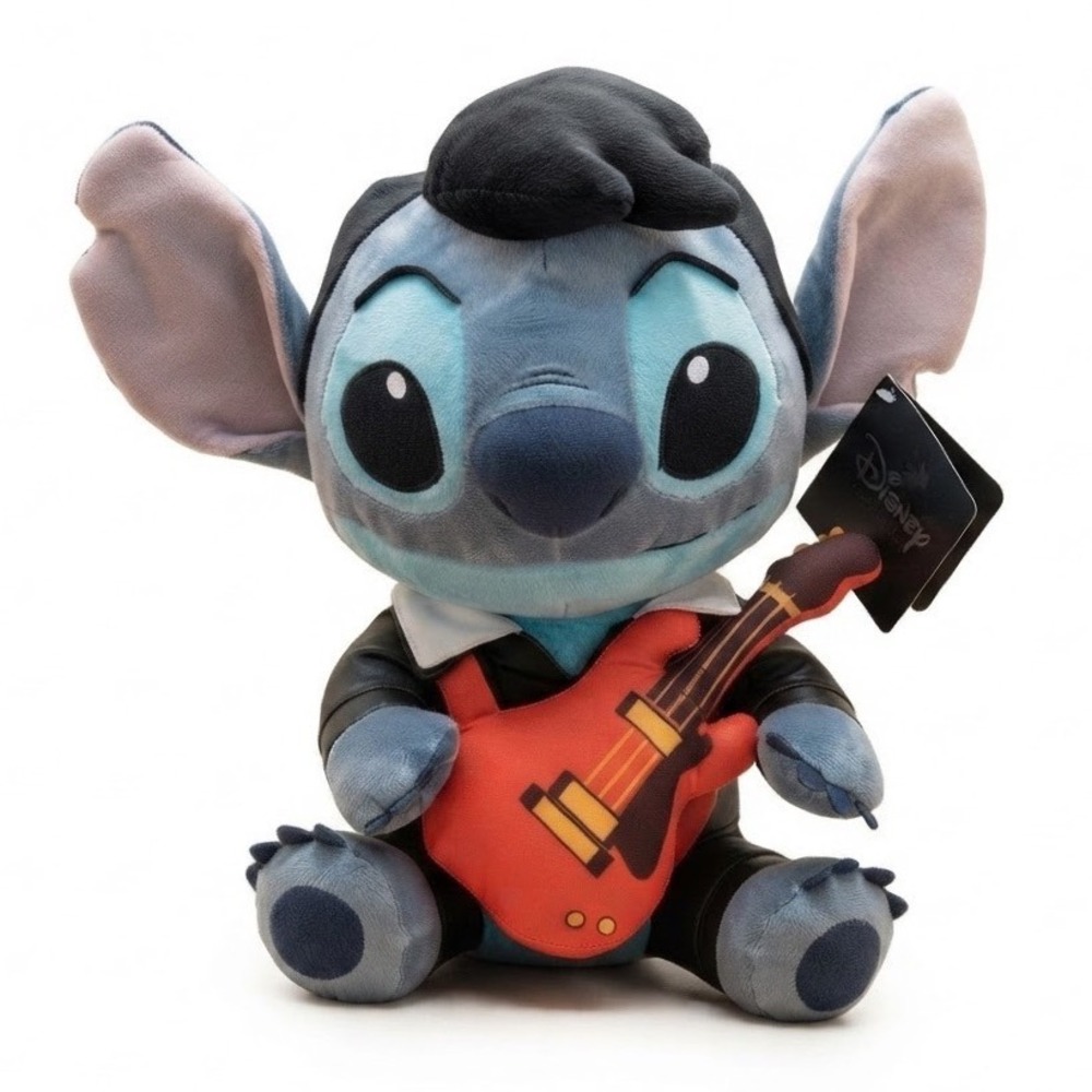 Disney Elvis Stitch Plush Lilo & Stitch Rock n Roll Guitar Kidcore NWT X Large